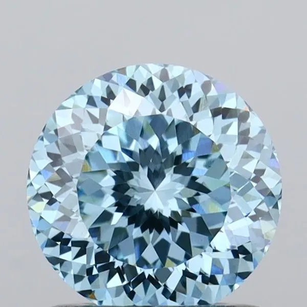 1.06ct ROUND Fancy Vivid Blue VS1 Coloured Lab diamond
