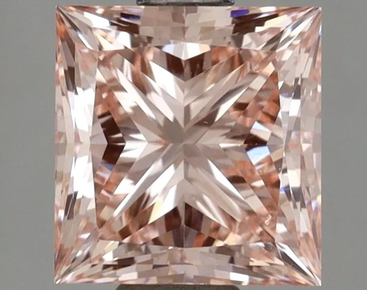 1.50ct PRINCESS Fancy Vivid Pink VS1 Coloured Lab diamond