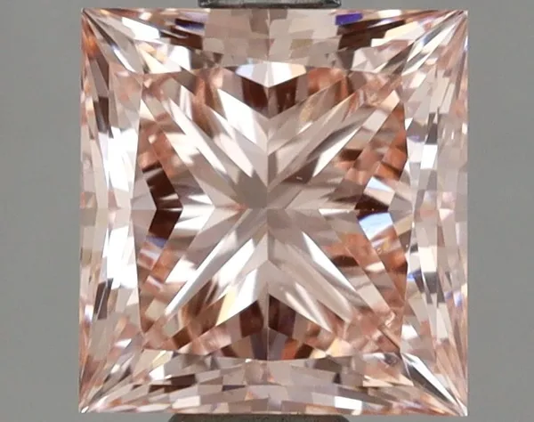 1.5ct PRINCESS Fancy Vivid Pink VS1 Coloured Lab diamond