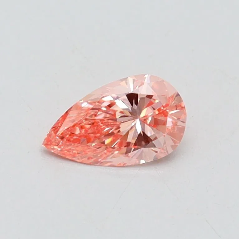 0.35ct PEAR Fancy Vivid Pink VVS2 Coloured Lab diamond