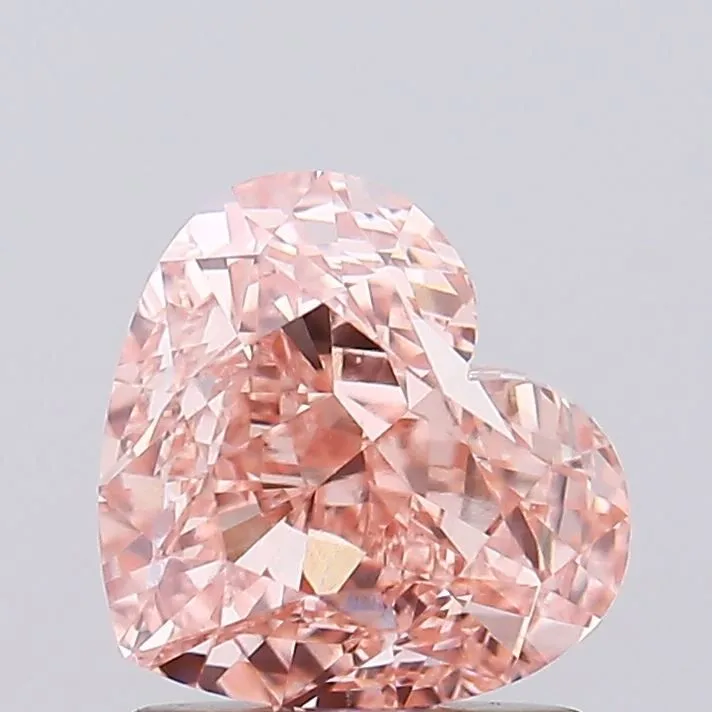 1.68ct HEART Fancy Intense Pink VS1 Coloured Lab diamond