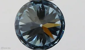 0.3ct ROUND Fancy Vivid Blue VVS1 Coloured Lab diamond