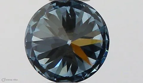 0.3ct ROUND Fancy Vivid Blue VVS1 Coloured Lab diamond