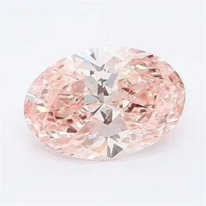 0.98ct OVAL Fancy Intense Pink VS1 Coloured Lab diamond