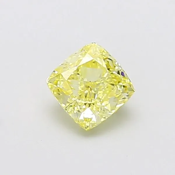 1.02ct CUSHION Fancy Yellow VVS2 Coloured Lab diamond