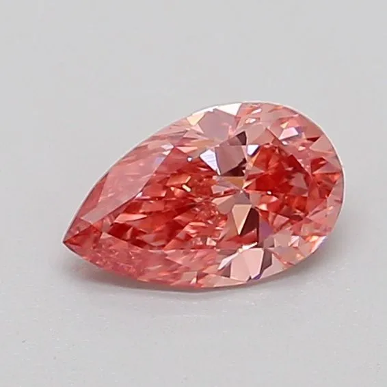 0.52ct PEAR Fancy Vivid Pink VS2 Coloured Lab diamond