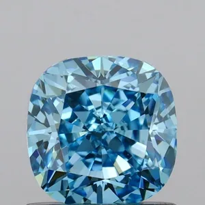 1ct CUSHION Fancy Vivid Blue VVS1 Coloured Lab diamond