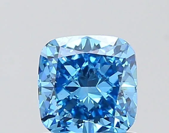 1.03ct CUSHION Fancy Vivid Blue VS1 Coloured Lab diamond