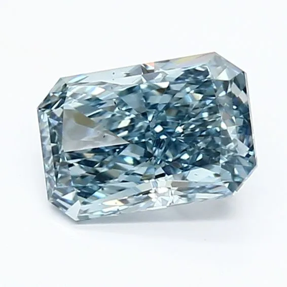 1.13ct RADIANT Fancy Vivid Blue VS1 Coloured Lab diamond