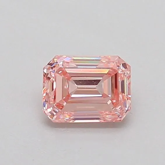 0.5ct EMERALD Fancy Intense Pink VS2 Coloured Lab diamond