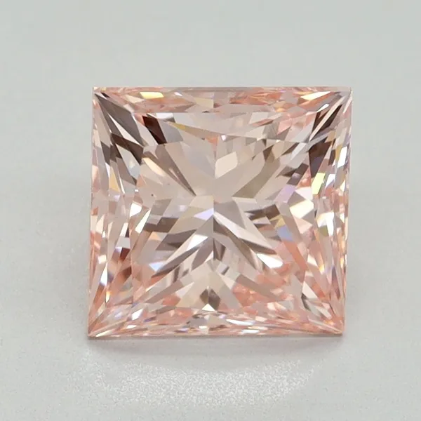 2.09ct PRINCESS Fancy Intense Pink VS1 Coloured Lab diamond