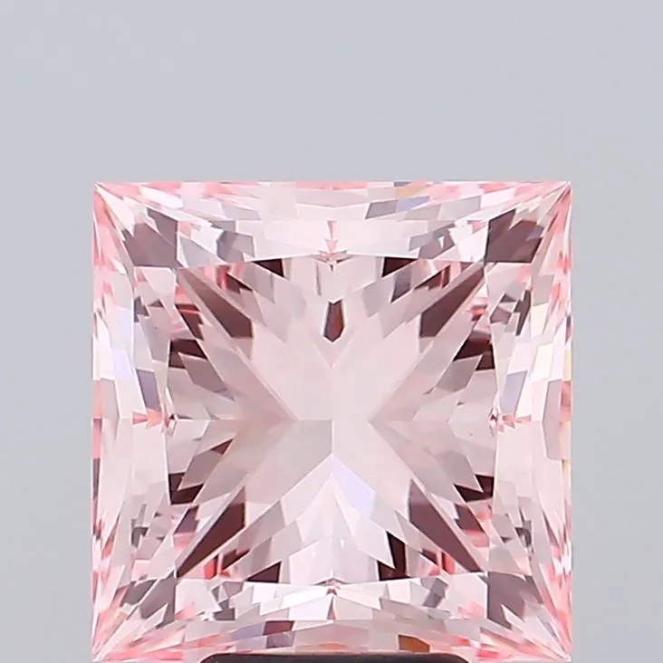 7.08ct PRINCESS Fancy Intense Pink VVS2 Coloured Lab diamond