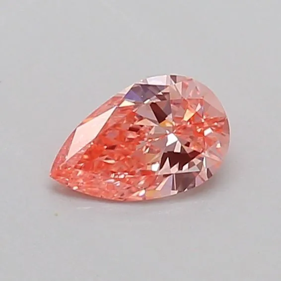 0.32ct PEAR Fancy Vivid Pink VS1 Coloured Lab diamond
