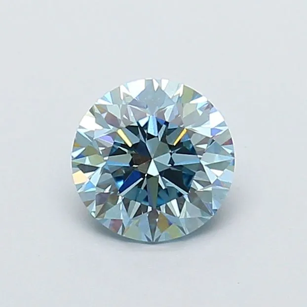 1.00ct ROUND Fancy Intense Blue VS1 Coloured Lab diamond