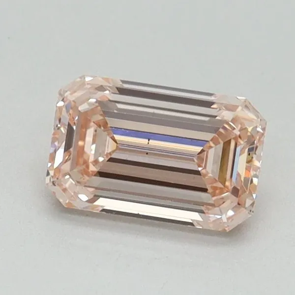 0.8ct EMERALD Fancy Pink VS2 Coloured Lab diamond