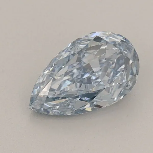 0.71ct PEAR Fancy Intense Blue VS1 Coloured Lab diamond