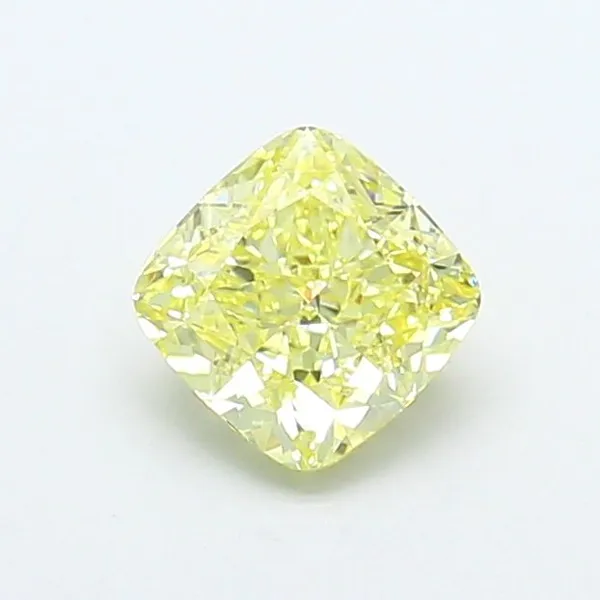 1.06ct CUSHION Fancy Yellow VVS2 Coloured Lab diamond