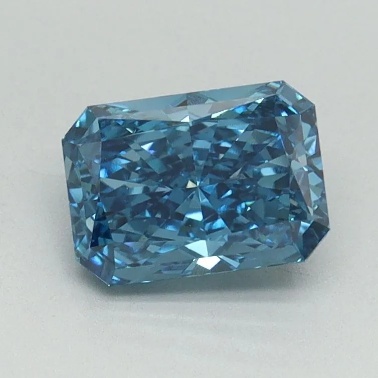 1.08ct RADIANT Fancy Vivid Blue VVS2 Coloured Lab diamond