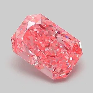 1.02ct RADIANT Fancy Vivid Pink VVS2 Coloured Lab diamond