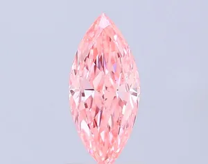 0.9ct MARQUISE Fancy Vivid Pink VS2 Coloured Lab diamond