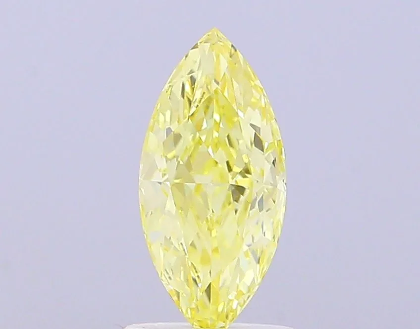 1.05ct MARQUISE Fancy Intense Yellow VS1 Coloured Lab diamond