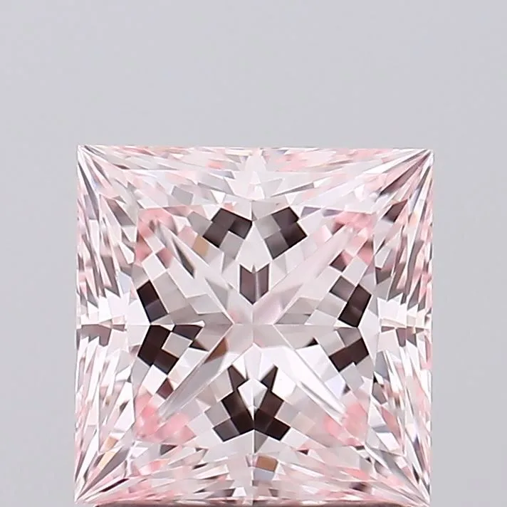 1.58ct PRINCESS Fancy Intense Pink VVS2 Coloured Lab diamond