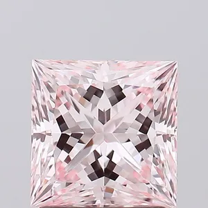 1.58ct PRINCESS Fancy Intense Pink VVS2 Coloured Lab diamond