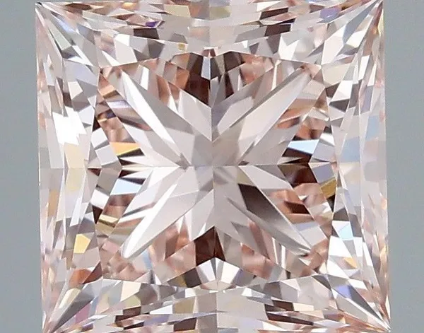 3.79ct PRINCESS Fancy Intense Pink VVS2 Coloured Lab diamond