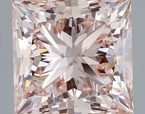 3.79ct PRINCESS Fancy Intense Pink VVS2 Coloured Lab diamond