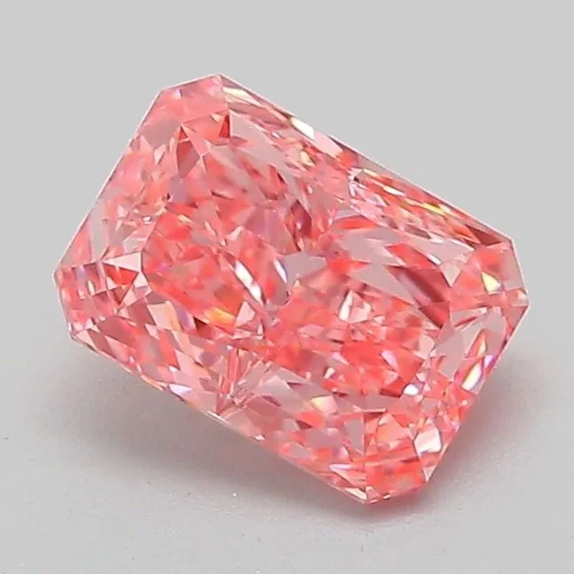 1.02ct RADIANT Fancy Vivid Pink VVS2 Coloured Lab diamond