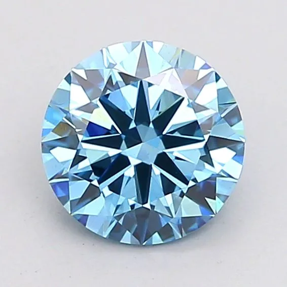 1.00ct ROUND Fancy Vivid Blue VS1 Coloured Lab diamond