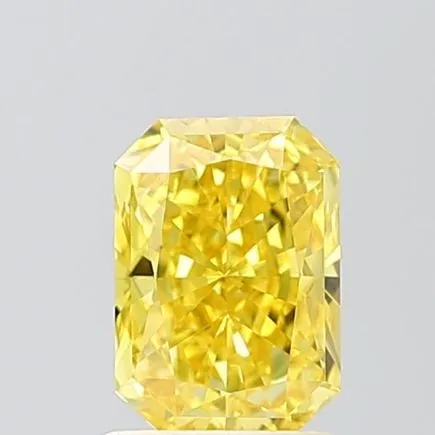 1.24ct RADIANT Fancy Vivid Yellow VS1 Coloured Lab diamond