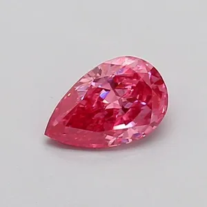 0.33ct PEAR Fancy Vivid Pink VVS2 Coloured Lab diamond