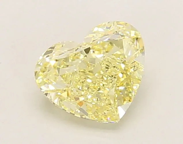 1.01ct HEART Fancy Yellow VVS2 Coloured Lab diamond