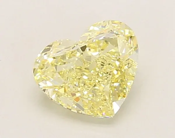 1.01ct HEART Fancy Yellow VVS2 Coloured Lab diamond