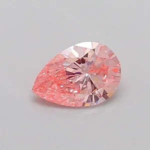 0.32ct PEAR Fancy Vivid Pink VS2 Coloured Lab diamond