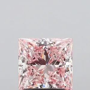 1.59ct PRINCESS Fancy Intense Pink VS1 Coloured Lab diamond