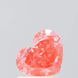 1.07ct HEART Fancy Vivid Pink VS1 Coloured Lab diamond