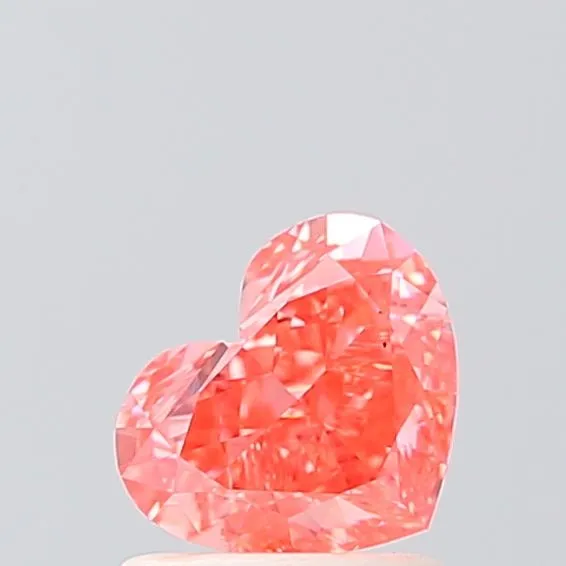 1.07ct HEART Fancy Vivid Pink VS1 Coloured Lab diamond
