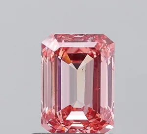 1.04ct EMERALD Fancy Intense Brownish Pink VS2 Coloured Lab diamond