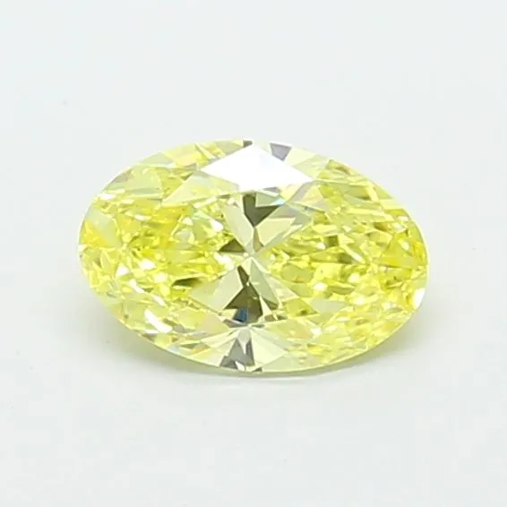0.94ct OVAL Fancy Intense Yellow VS1 Coloured Lab diamond