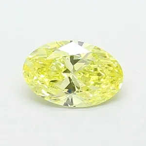 0.94ct OVAL Fancy Intense Yellow VS1 Coloured Lab diamond