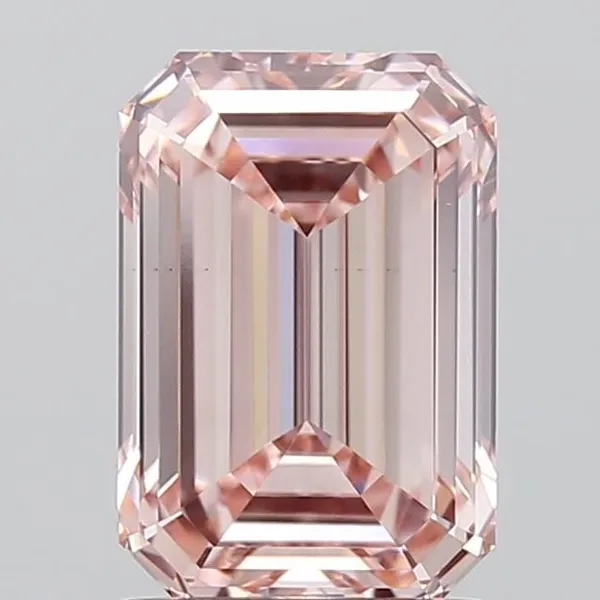 1.43ct EMERALD Fancy Intense Pink VS1 Coloured Lab diamond