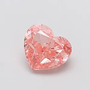 1.53ct HEART Fancy Intense Brownish Pink VVS2 Coloured Lab diamond