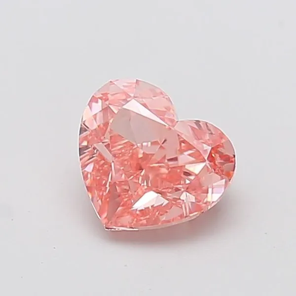 1.53ct HEART Fancy Intense Brownish Pink VVS2 Coloured Lab diamond