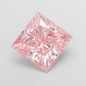 4ct PRINCESS Fancy Intense Pink VS1 Coloured Lab diamond