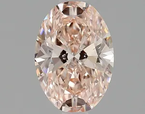 1.01ct OVAL Fancy Vivid Pink VS1 Coloured Lab diamond