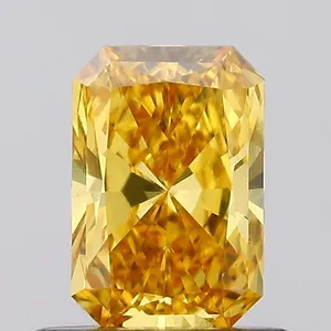 0.52ct RADIANT Fancy Vivid Yellow VS1 Coloured Lab diamond