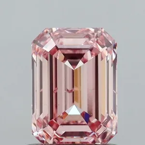 1.06ct EMERALD Fancy Vivid Pink SI1 Coloured Lab diamond