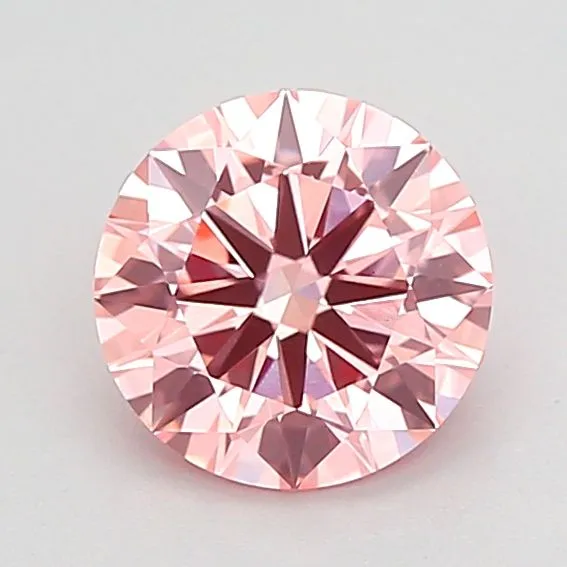1.01ct ROUND Fancy Intense Pink VS1 Coloured Lab diamond
